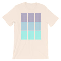 Blue Squares Unisex T-Shirt Abyssinian Kiosk Fashion Cotton Apparel Clothing Bella Canvas Original Art