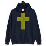 Yellow & Empty Maze Cross Unisex Hoodie Abyssinian Kiosk Christian Jesus Religion Lined Latin Cross Gildan Original Art Fashion Cotton Apparel Clothing