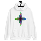 Psychedelic Zia Sun Cross Unisex Hoodie Abyssinian Kiosk Trip Trippy Colorful Gildan Original Art Fashion Cotton Apparel Clothing