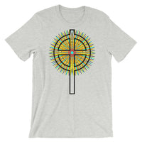 Star Cross Black Unisex T-Shirt Abyssinian Kiosk Hollow Circle Top Cross Ethiopian Coptic Orthodox Tewahedo Christian Bella Canvas Original Art Fashion Cotton Apparel Clothing