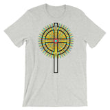Star Cross Black Unisex T-Shirt Abyssinian Kiosk Hollow Circle Top Cross Ethiopian Coptic Orthodox Tewahedo Christian Bella Canvas Original Art Fashion Cotton Apparel Clothing