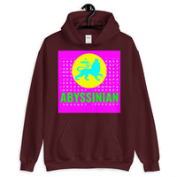 Abyssinian Logo Magenta Background Unisex Hoodie Abyssinian Kiosk Ethiopian Lion of Judah Amharic Ethiopia Gildan Original Art