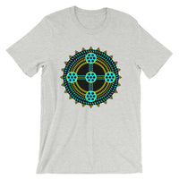 Black Cyan Yellow Cross Unisex T-Shirt Abyssinian Kiosk Ethiopian Coptic Orthodox Tewahedo Christian Bella Canvas Original Art Fashion Cotton Apparel Clothing