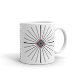 Black Cross Red Cyan Diamond Center Kaffa Mug