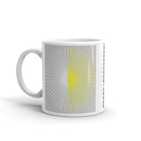 Half Blank Half Yellow Cube Spokes Kaffa Mug
