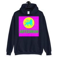 Abyssinian Logo Magenta Background Unisex Hoodie Abyssinian Kiosk Ethiopian Lion of Judah Amharic Ethiopia Gildan Original Art