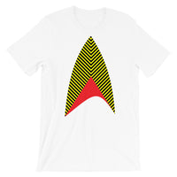 Sisko Kid Yellow Black Red Unisex T-Shirt Abyssinian Kiosk Cirroc Lofton Jake Sisko Star Trek Deep Space Nine Combadge Communicator Bella Canvas