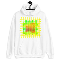 Yellow Green Red Ellipses Unisex Hoodie Abyssinian Kiosk Fashion Ellipses Inside Ellipses Cotton Apparel Clothing Gildan Original Art