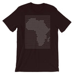 Africa White Dashes Unisex T-Shirt Abyssinian Kiosk Scantron Map Bella Canvas Original Art Fashion Cotton Apparel Clothing