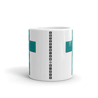 Cyan & Black Maze Cross Kaffa Mug