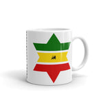 Green, Yellow, Red Star of David Coffee Mug Abyssinian Kiosk Abyssinia Ethiopia Flag Rasta Lion of Judah