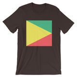 Green Yellow Red Triangle Square Unisex T-Shirt Abyssinian Kiosk Ethiopian Fashion Cotton Apparel Clothing Bella Canvas Original Art