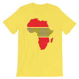 Africa Red Black Middle Dots Unisex T-Shirt Abyssinian Kiosk Fashion Cotton Apparel Clothing Bella Canvas Original Art