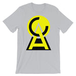 Yellow Black CA Circle Triangle Unisex T-Shirt Abyssinian Kiosk Fashion Cotton Apparel Clothing Bella Canvas Original Art