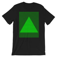 Green Lined Pyramid Unisex T-Shirt Abyssinian Kiosk Fashion Cotton Apparel Clothing Bella Canvas Original Art
