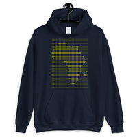 Africa Yellow Dashes Unisex Hoodie Abyssinian Kiosk Scantron Map Gildan Original Art Fashion Cotton Apparel Clothing