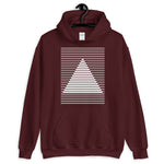 White Lined Pyramid Unisex Hoodie Abyssinian Kiosk Fashion Cotton Apparel Clothing Gildan Original Art