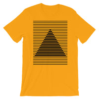 Black Lined Pyramid Unisex T-Shirt Abyssinian Kiosk Fashion Cotton Apparel Clothing Bella Canvas Original Art