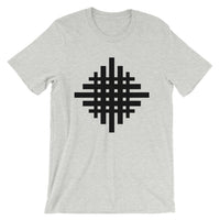 Black Weaved Cross Unisex T-Shirt Abyssinian Kiosk Equal Armed Cross Fashion Cotton Apparel Clothing Bella Canvas Original Art