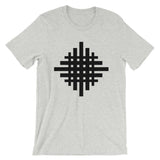Black Weaved Cross Unisex T-Shirt Abyssinian Kiosk Equal Armed Cross Fashion Cotton Apparel Clothing Bella Canvas Original Art