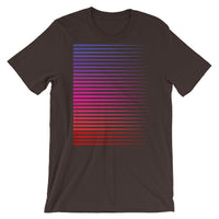 Purple to Red Streaks Unisex T-Shirt Abyssinian Kiosk Fashion Cotton Apparel Clothing Bella Canvas Original Art