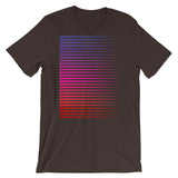 Purple to Red Streaks Unisex T-Shirt Abyssinian Kiosk Fashion Cotton Apparel Clothing Bella Canvas Original Art
