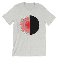 Red Half Star Black Half Circle Unisex T-Shirt Abyssinian Kiosk Fashion Cotton Apparel Clothing Bella Canvas Original Art