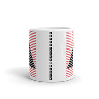 Red Black Lined Pyramid Kaffa Mug