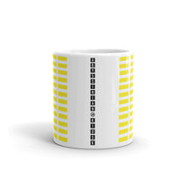 Yellow Grid Bars Kaffa Mug