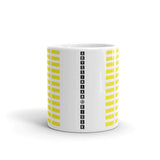 Yellow Grid Bars Kaffa Mug