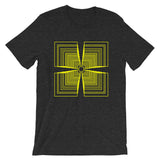 Yellow Mirrored Corners Unisex T-Shirt Abyssinian Kiosk Fashion Cotton Apparel Clothing Bella Canvas Original Art