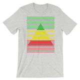 GYR Lined Pyramid Unisex T-Shirt Abyssinian Kiosk Green Yellow Red Ethiopian FlagFashion  Cotton Apparel Clothing Bella Canvas Original Art