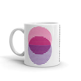 Pink to Purple Lined Circles Kaffa Mug