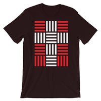 4 Lines White Cross Red Unisex T-Shirt Abyssinian Kiosk Christian Bella Canvas Original Art Fashion Cotton Apparel Clothing