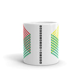 Green Yellow Red Cube Illusion Kaffa Mug