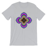 Psychedelic #9 Cross Black Unisex T-Shirt Trip Trippy Colorful Ethiopian Coptic Orthodox Abyssinian Kiosk Christian Bella Canvas Original Art Fashion Cotton Apparel Clothing