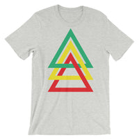 3 Triangles GYR Unisex T-Shirt Abyssinian Kiosk Green Yellow Red Ethiopia Fashion Cotton Apparel Clothing Bella Canvas Original Art