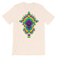 Psychedelic #2 Cross Black Unisex T-Shirt Trip Trippy Colorful Ethiopian Coptic Orthodox Abyssinian Kiosk Christian Bella Canvas Original Art Fashion Cotton Apparel Clothing