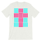 4 Lines Pink Cross Cyan Unisex T-Shirt Abyssinian Kiosk Christian Bella Canvas Original Art Fashion Cotton Apparel Clothing