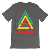 3 Triangles GYR Unisex T-Shirt Abyssinian Kiosk Green Yellow Red Ethiopia Fashion Cotton Apparel Clothing Bella Canvas Original Art