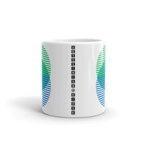 Green to Blue Lined Circles Kaffa Mug