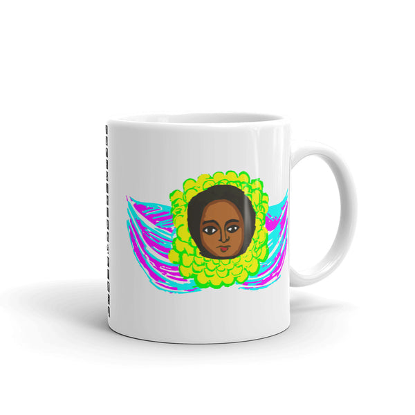 Cyan & Magenta Angel Kaffa Mug