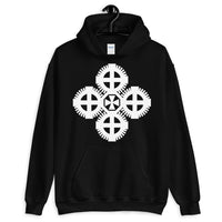 Plain White #9 Cross Unisex Hoodie Ethiopian Coptic Orthodox Abyssinian Kiosk Christian Gildan Original Art Abyssinian Kiosk Fashion Cotton Apparel Clothing