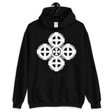 Plain White #9 Cross Unisex Hoodie Ethiopian Coptic Orthodox Abyssinian Kiosk Christian Gildan Original Art Abyssinian Kiosk Fashion Cotton Apparel Clothing