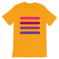 4 Pink to Purple Bars Unisex T-Shirt Abyssinian Kiosk Lines Fashion Cotton Apparel Clothing Bella Canvas Original Art