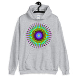 Psychedelic Star Unisex Hoodie Trip Trippy Colorful Abyssinian Kiosk Gildan Original Art Abyssinian Kiosk Fashion Cotton Apparel Clothing