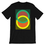 Green Yellow Rings Red Inner Unisex T-Shirt Abyssinian Kiosk Fashion Cotton Apparel Clothing Bella Canvas Original Art