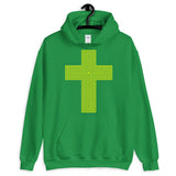 Yellow & Empty Maze Cross Unisex Hoodie Abyssinian Kiosk Christian Jesus Religion Lined Latin Cross Gildan Original Art Fashion Cotton Apparel Clothing