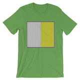 Grey Back White Yellow Lines Unisex T-Shirt Square Abyssinian Kiosk Fashion Cotton Apparel Clothing Bella Canvas Original Art