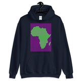 Magenta Squares Green Africa Unisex Hoodie Map African Abyssinian Kiosk Fashion Cotton Apparel Clothing Gildan Original Art
